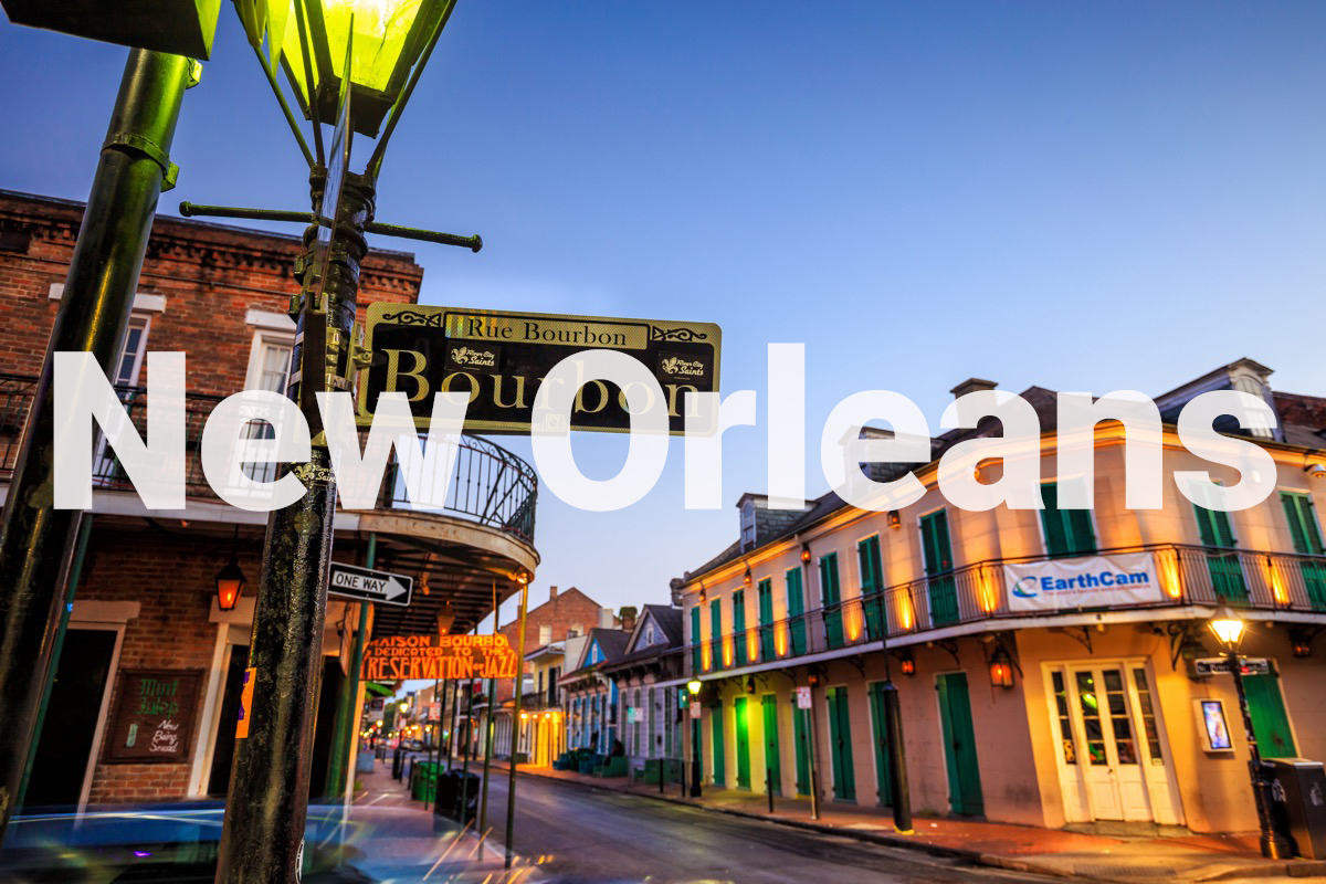 bourbon street in the french quarter in new orleans