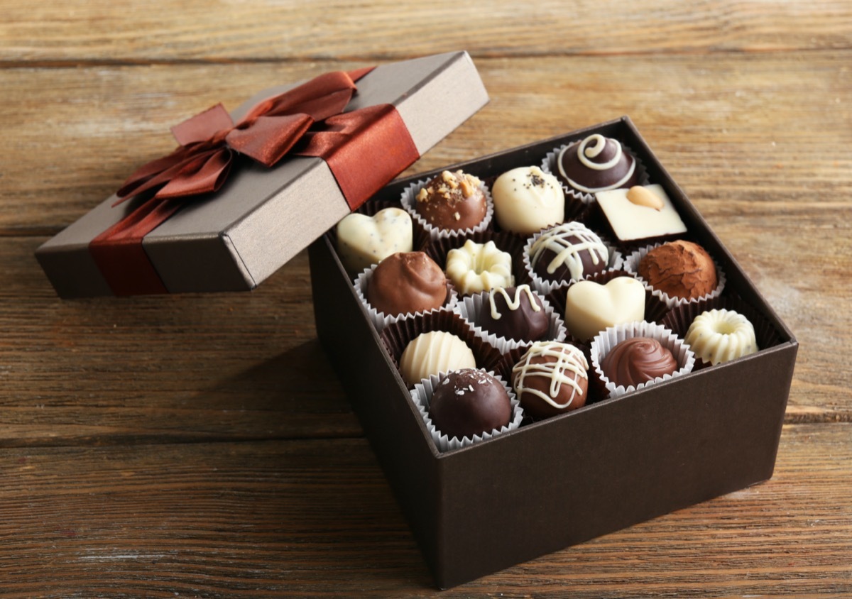 box of chocolates with bow