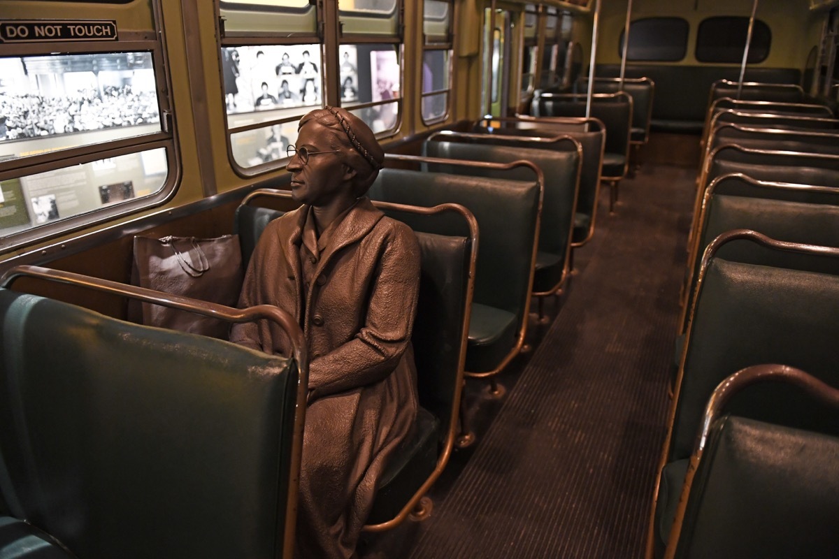 Rosa Parks Statue on a Bus False Facts