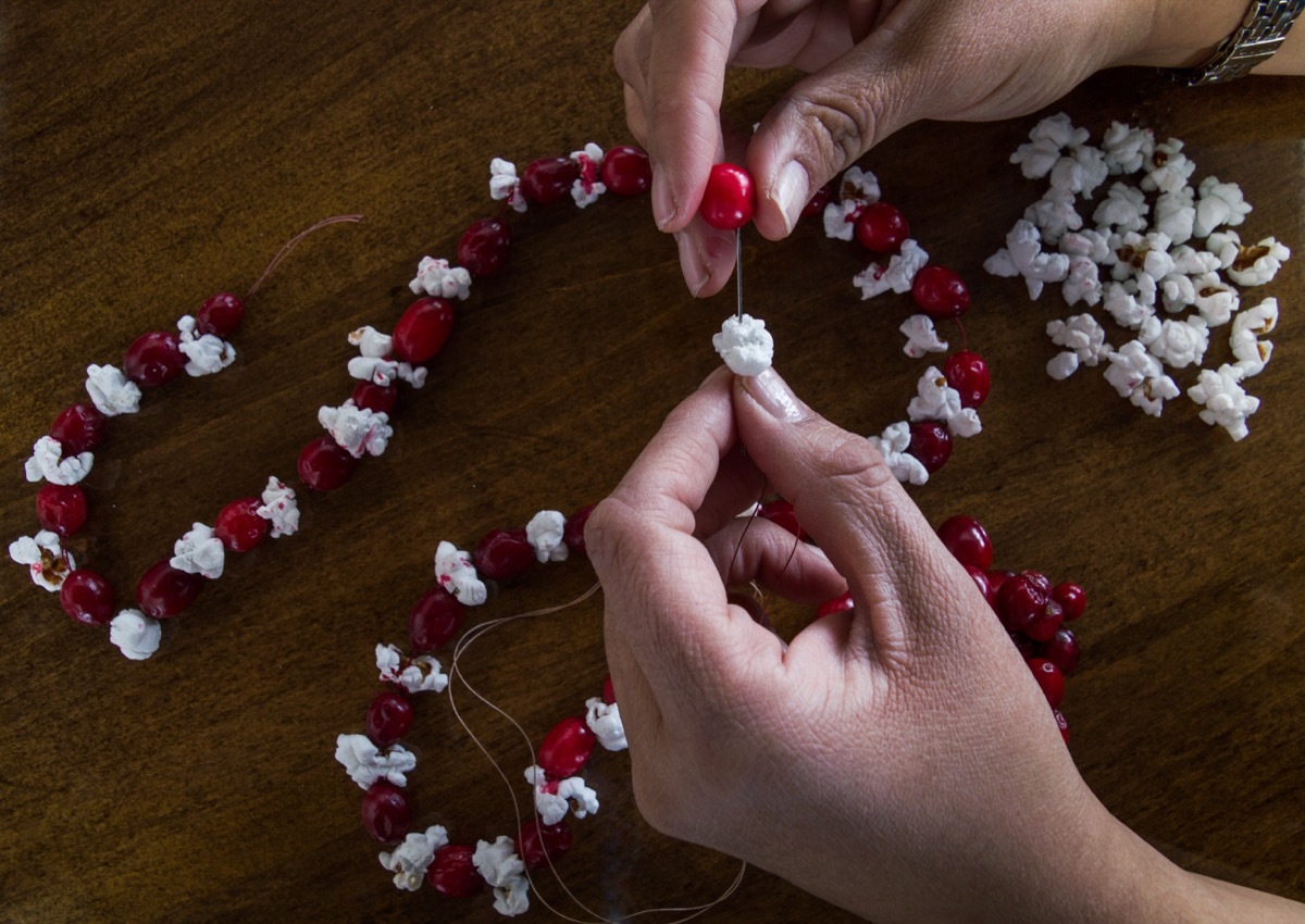 popcorn garland christmas tree facts