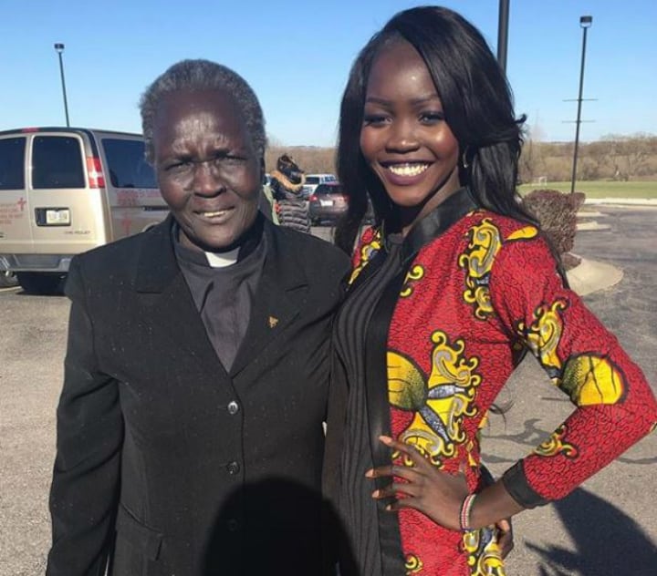 Nyakim Gatwech and Her Mother