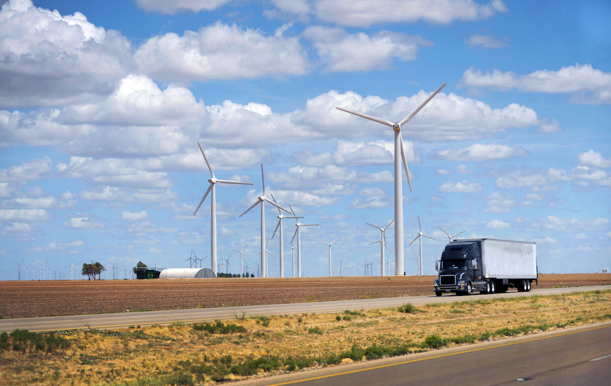 Electric Wind Turbines in Sweetwater,Texas.