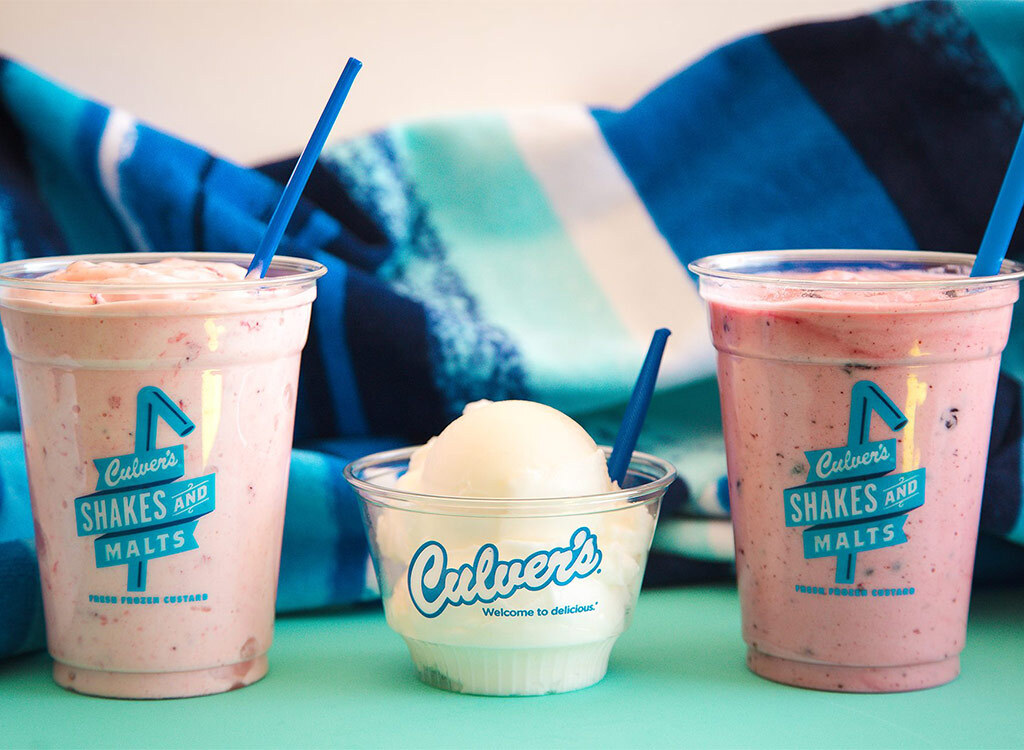 Culvers two milkshakes ice cream in middle