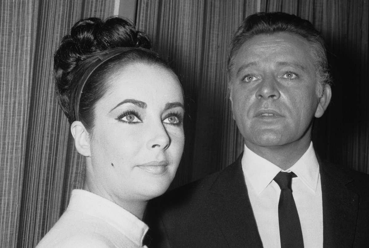 Elizabeth Taylor and Richard Burton seen here filming the V.I.P.'s at the MGM studios in Elstree. 21st December 1962