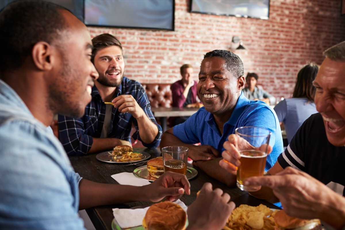 Men Drinking Beers at the Bar