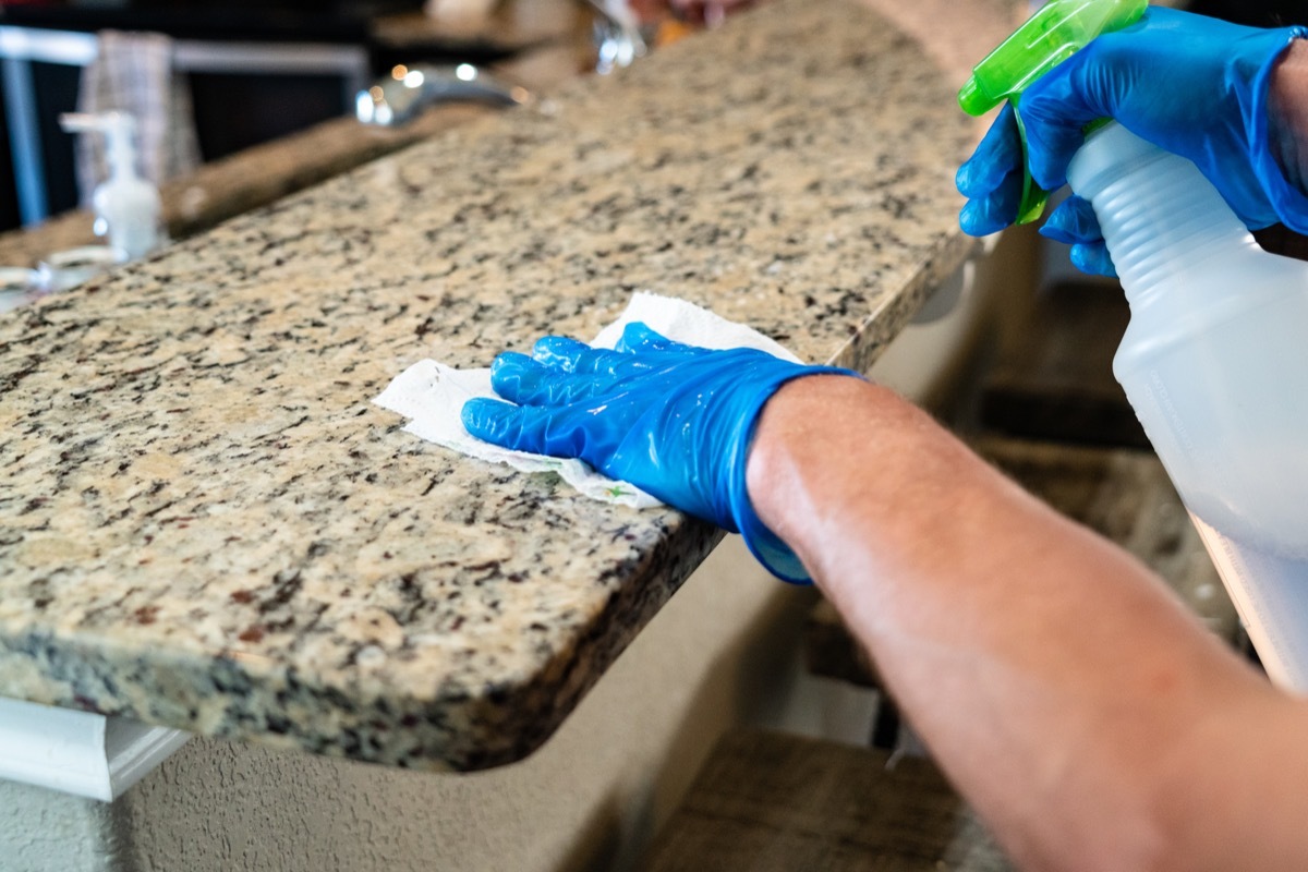 Cleaning countertop