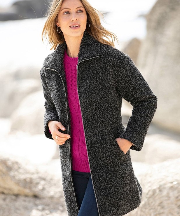 Boucle | 10 Coolest Winter Coat Trends | Her Beauty