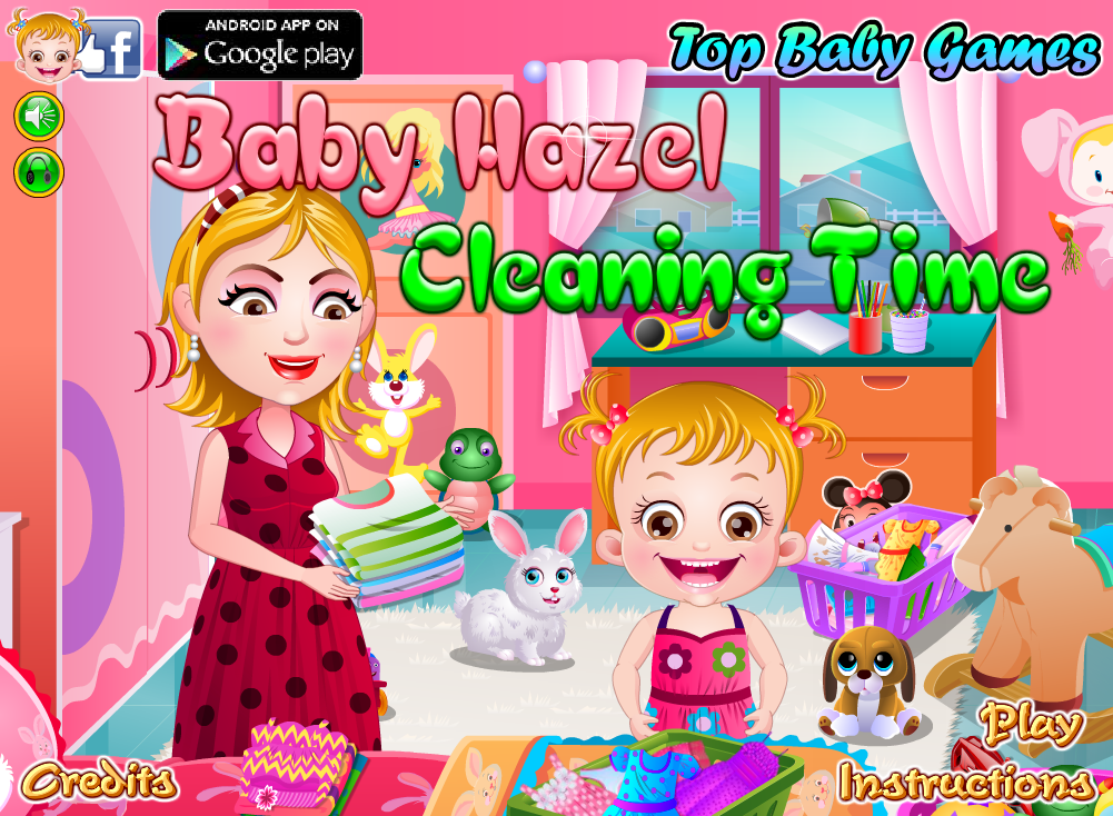 Baby Hazel Cleaning Time