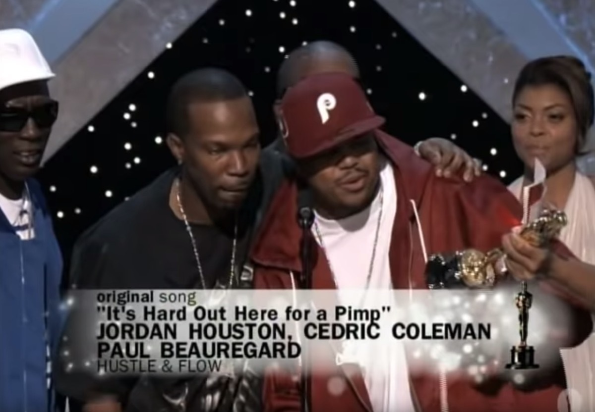 Three 6 Mafia Accepting Their 2006 Oscar Win