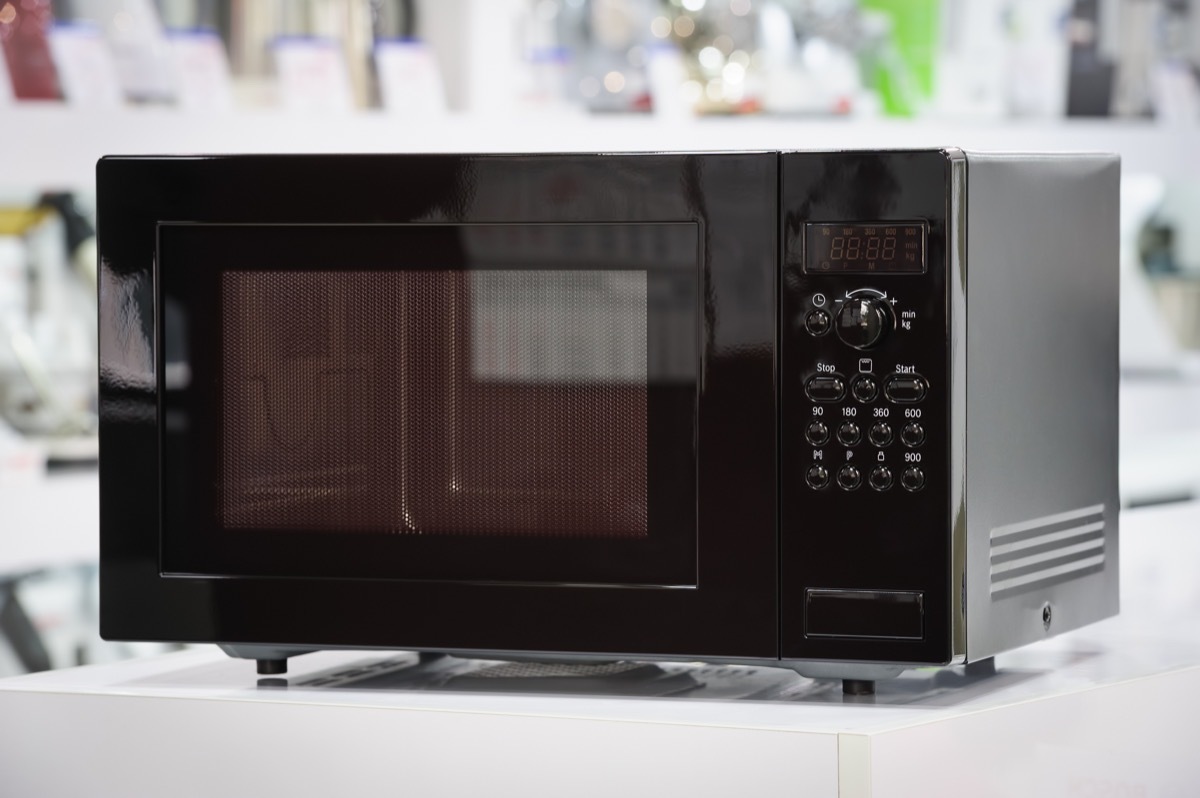 microwave on store shelf