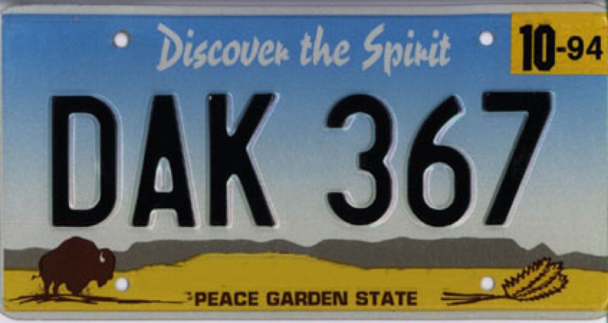 north dakota license plate photoshopped