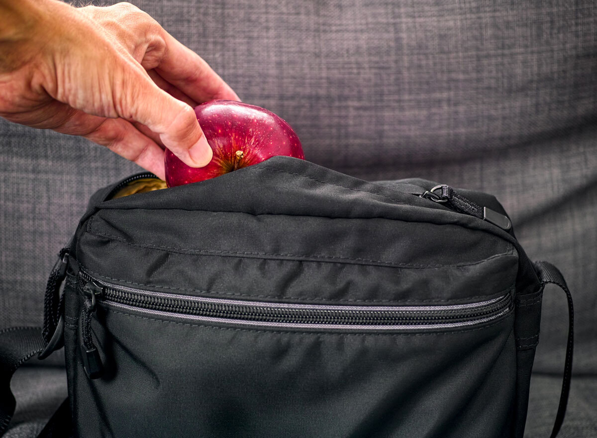 Keep an emergency snack of an apple in your bag or purse