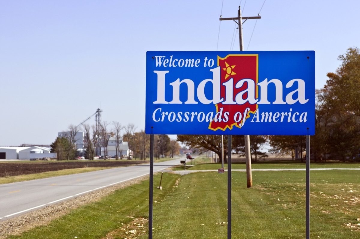 indiana state welcome sign, iconic state photos