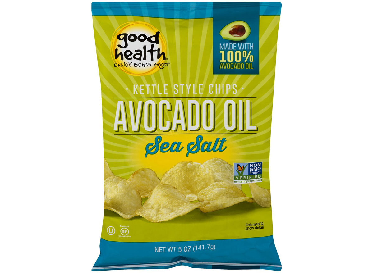 Good health kettle style chips avocado oil sea salt - best healthy low calorie chips