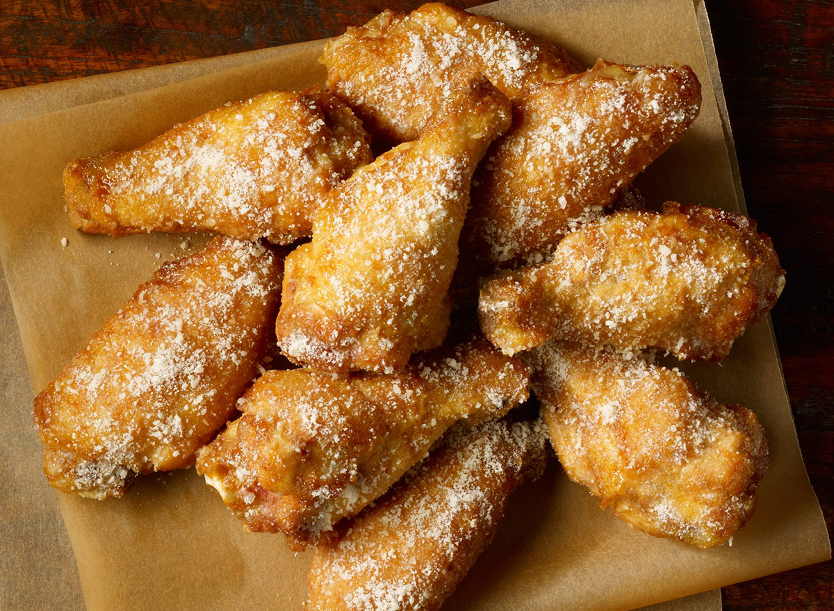 garlic parmesan wings from wing stop