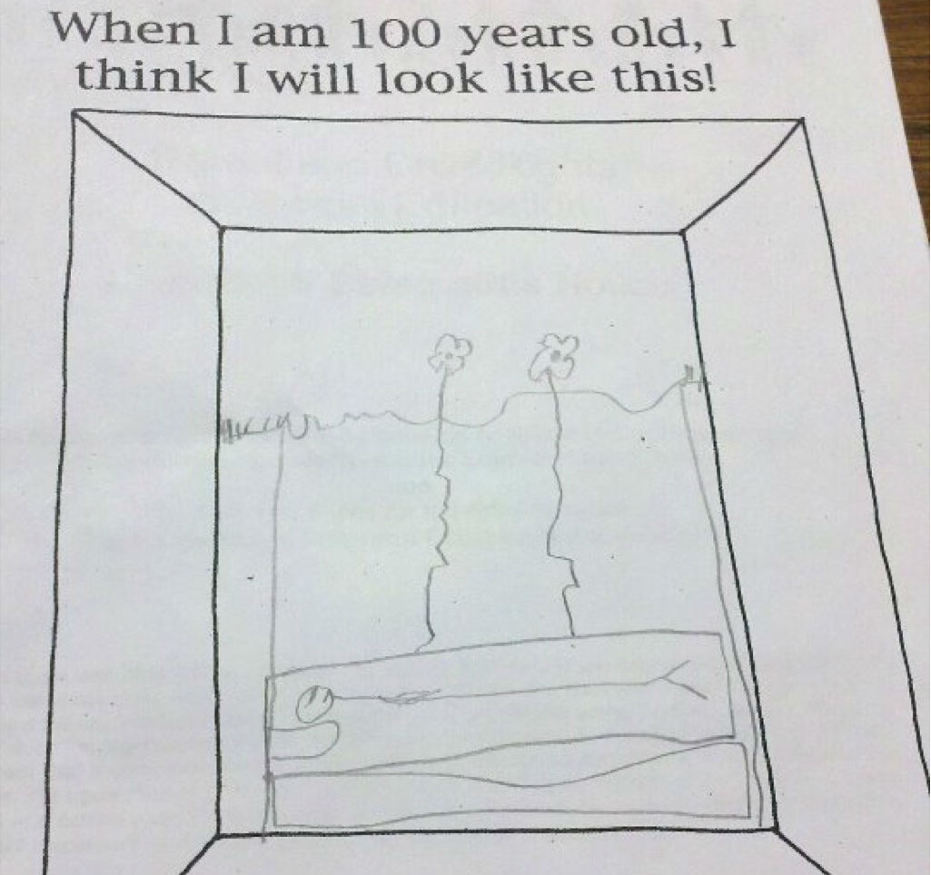 100 years old funny kid's assignments