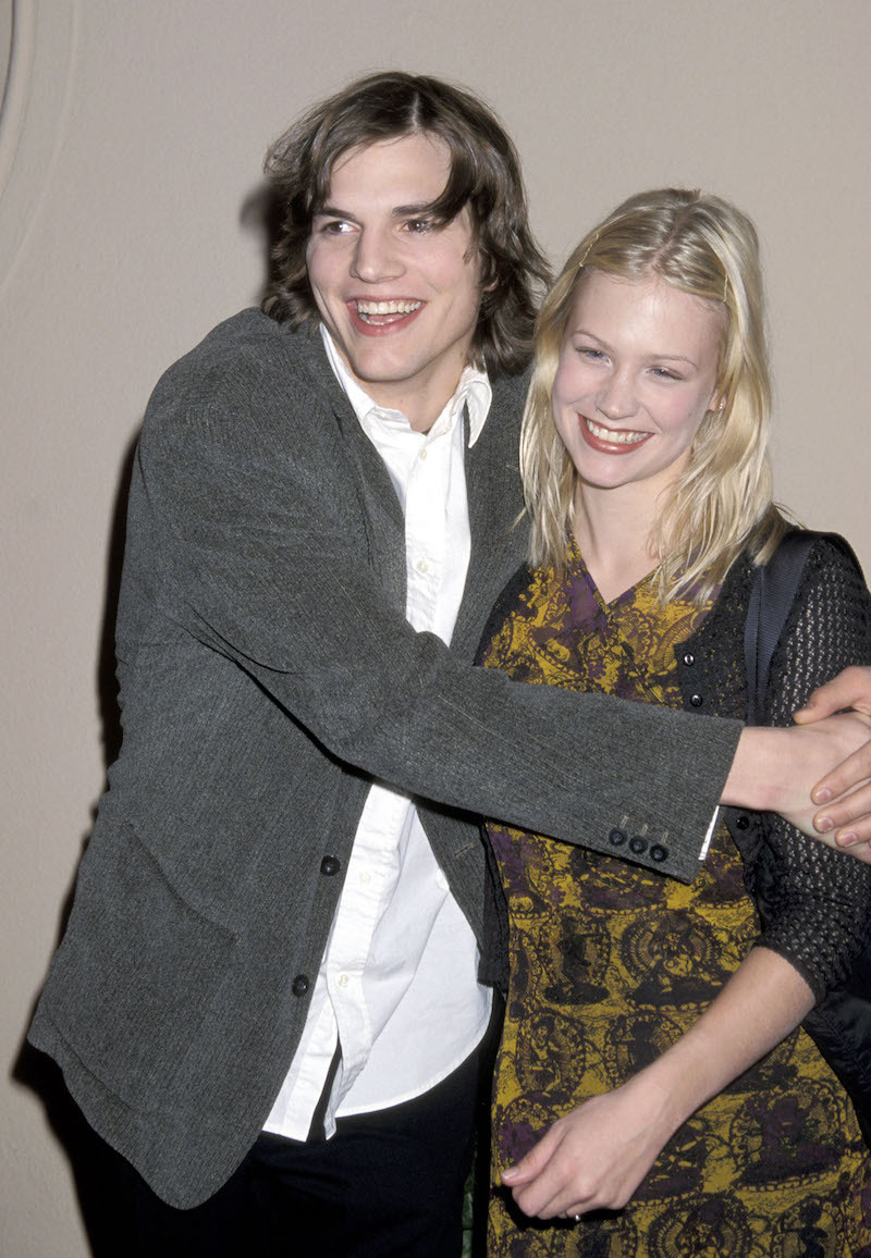 Ashton Kutcher and January Jones at Fox TV TCA All-Star Party in 1999