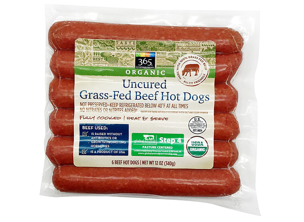 whole foods organic grass fed hot dogs