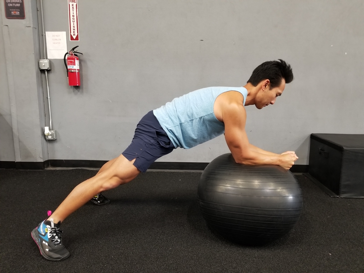 stability ball stir-the-pot abs exercise