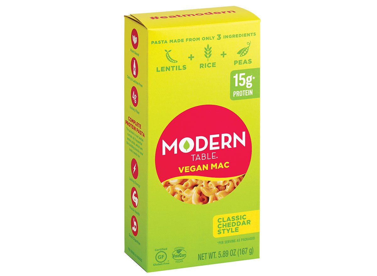 modern table vegan mac and cheese box