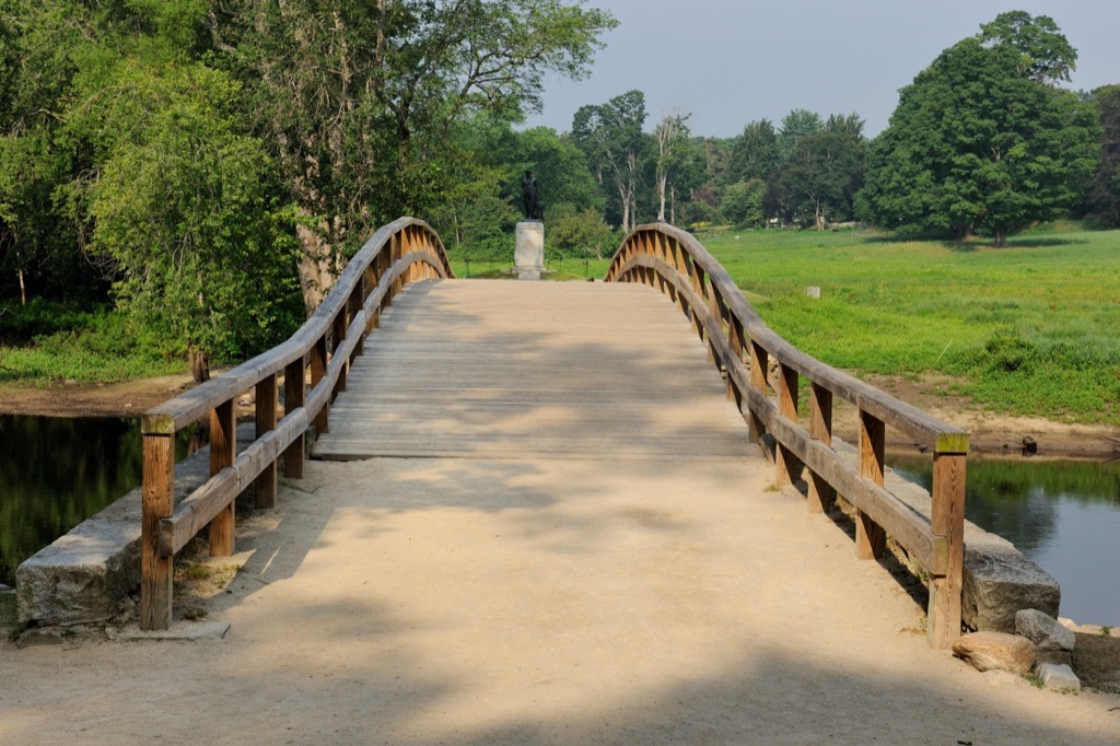 the old north bridge in concord