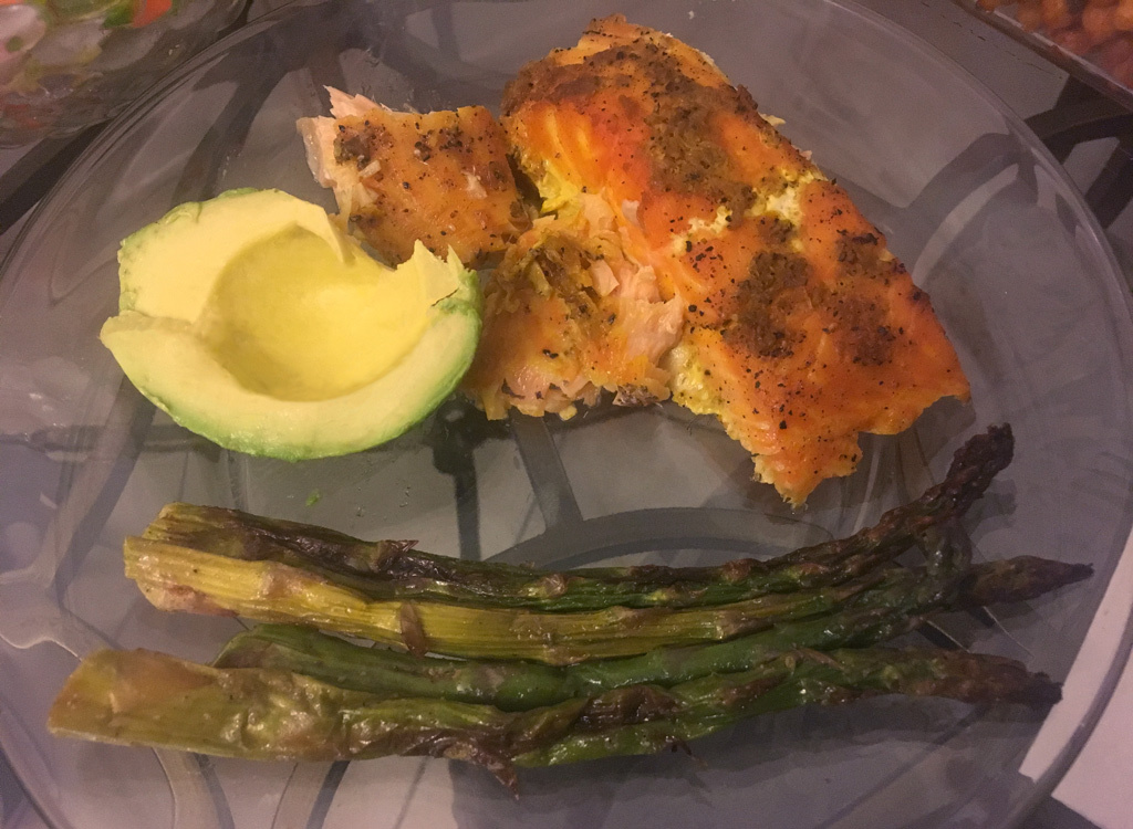 Salmon aparagus avocado