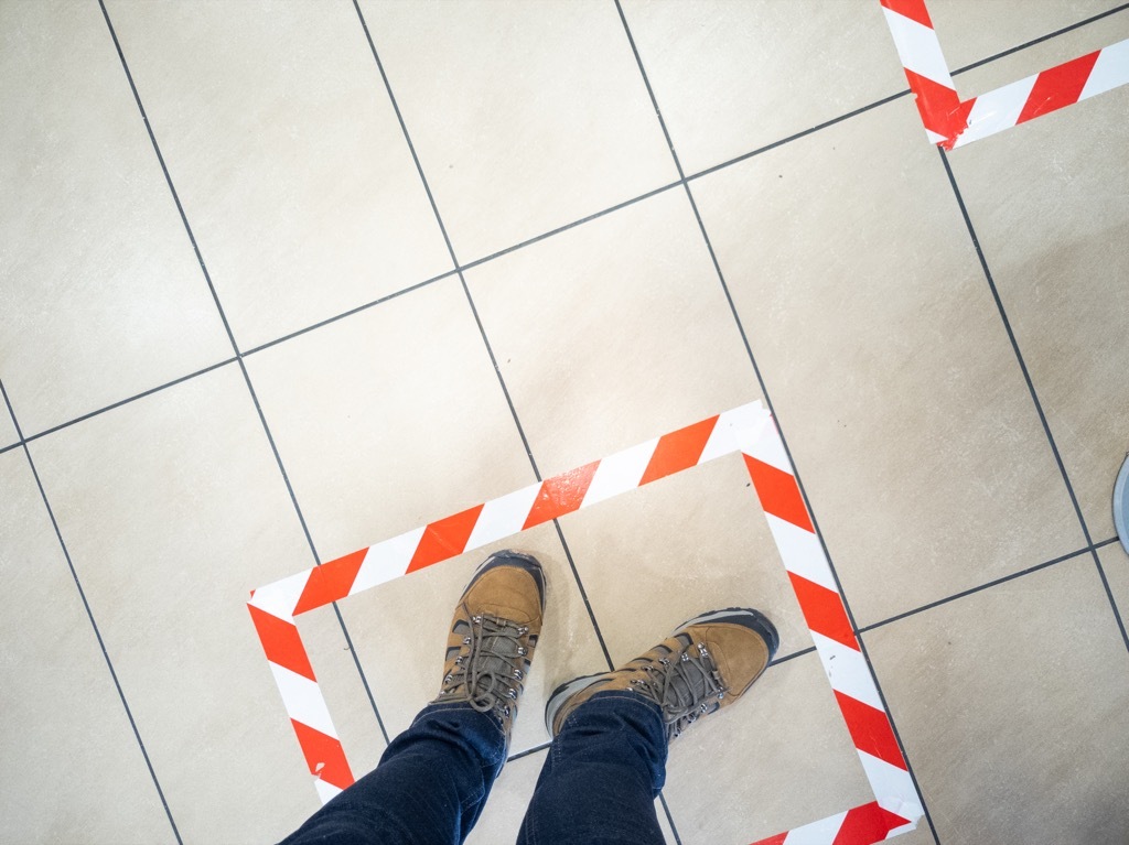 Man standing at McDonald's designated area