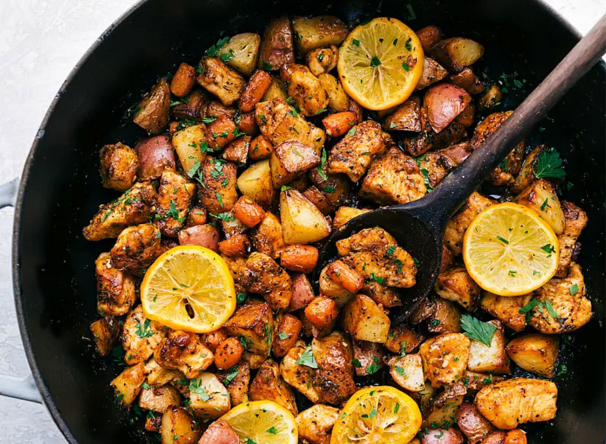 lemon chicken and potatoes