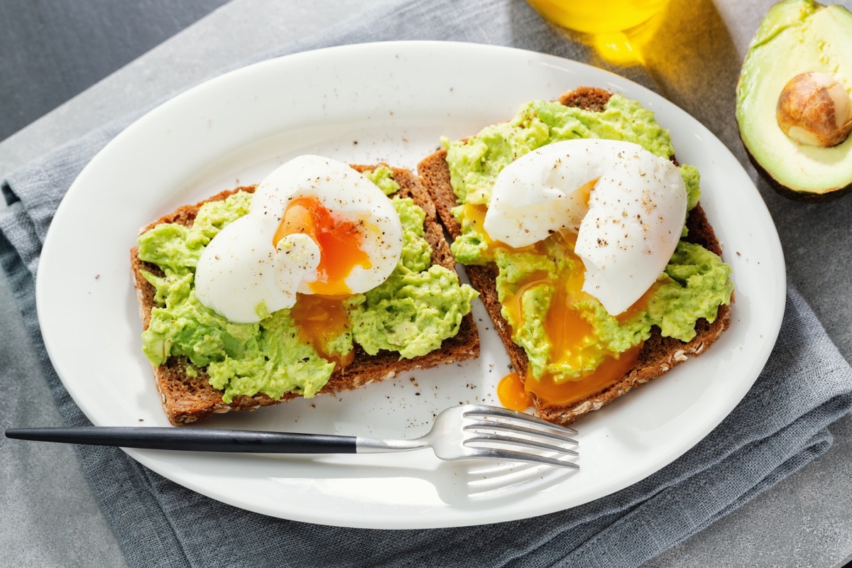 Avocado toast with eggs