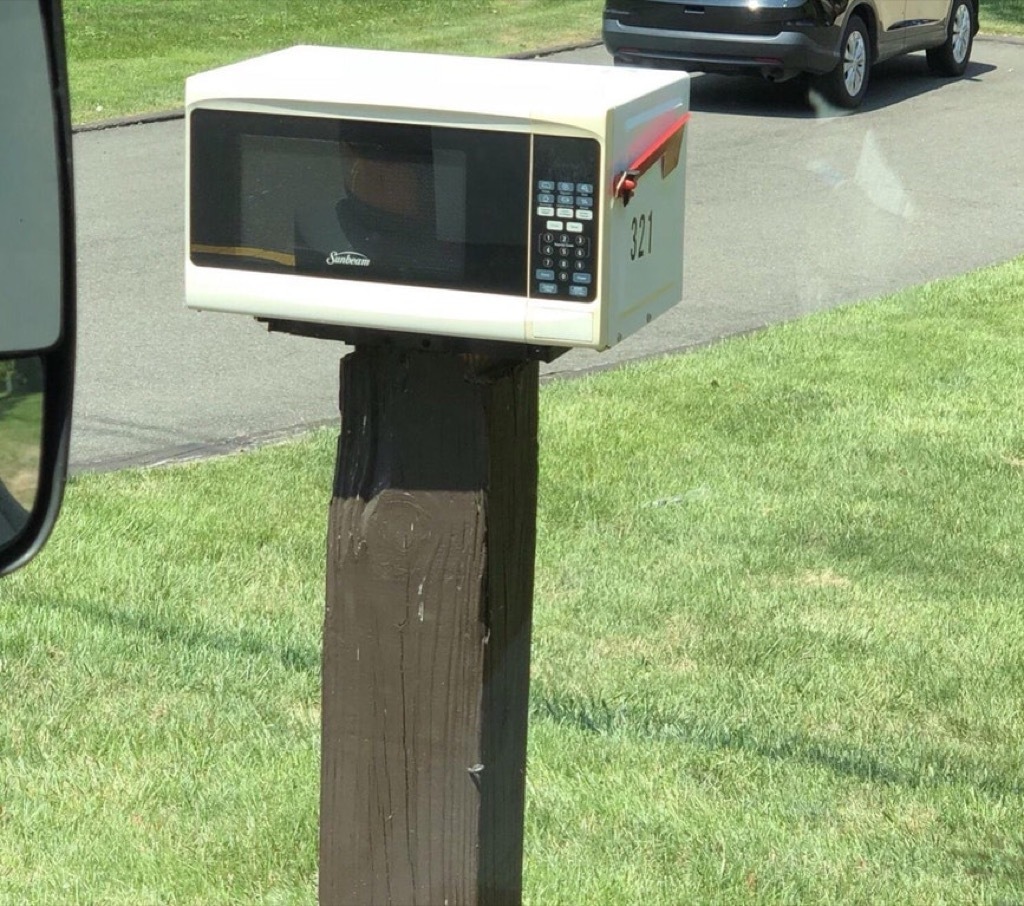 microwave on post