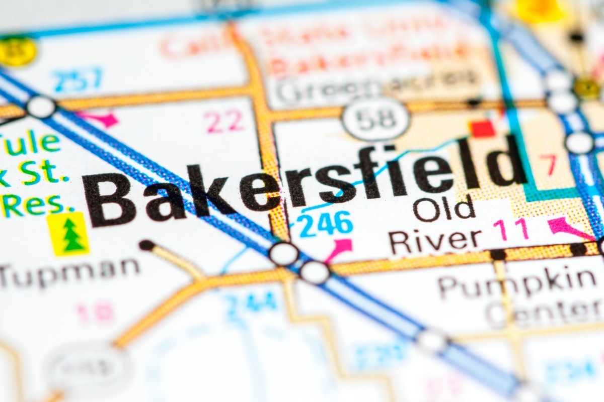 Bakersfield map